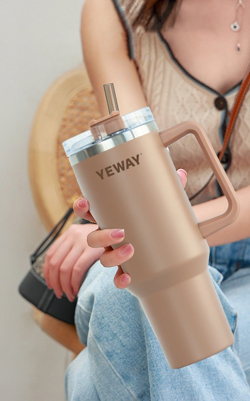Trending 40oz insulated tumbler inspired by popular North American retail drinkware styles